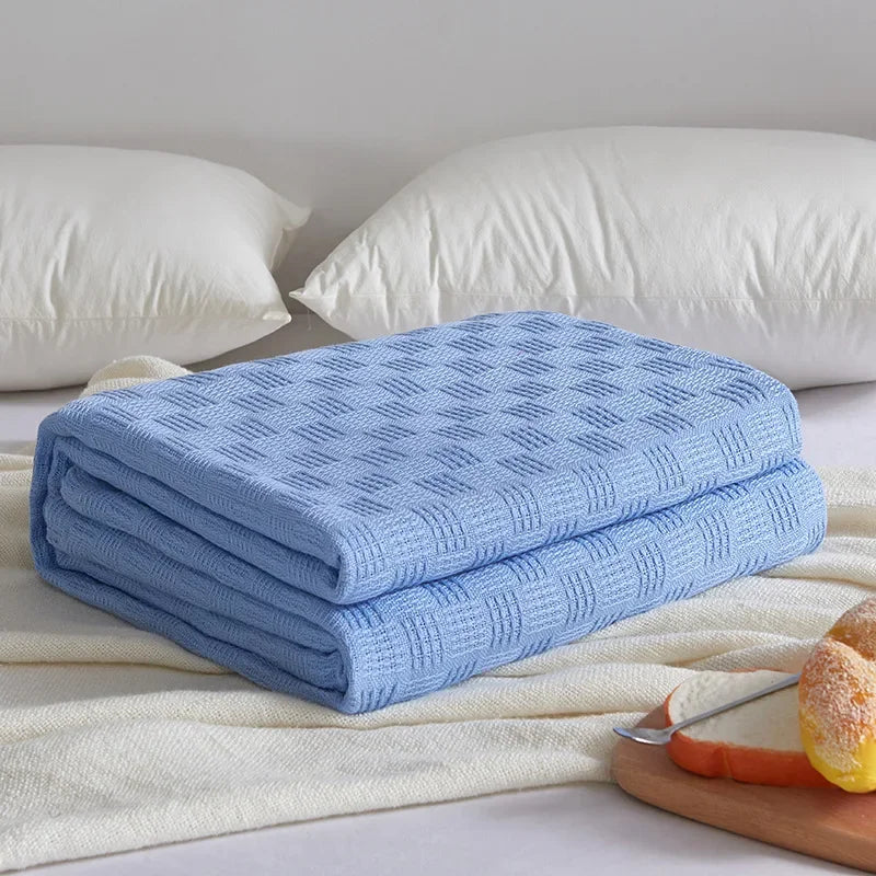 Cotton gauze blanket Aurelina | 100% cotton | Breathable & Skin-friendly | Perfect for sofa, bed & office