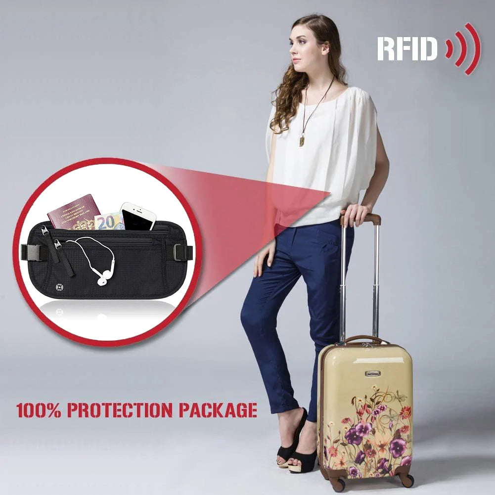 SafeTraveler Waist Bag | RFID Protection | Hidden Security Pocket | For Men & Women