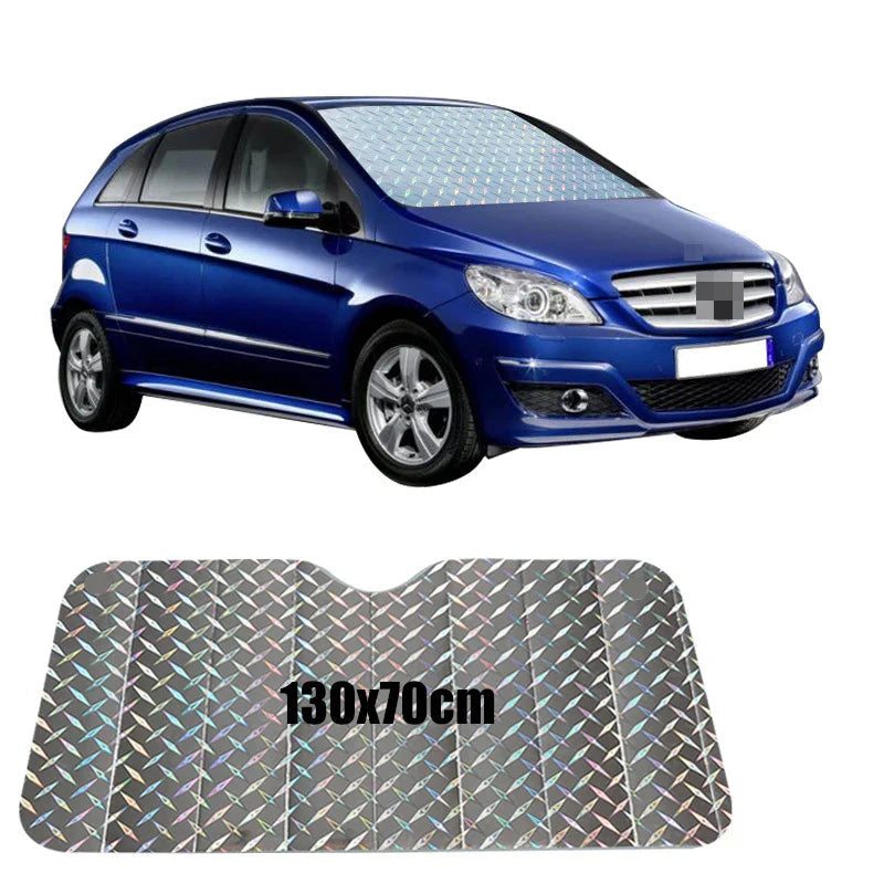 SOLVEX Auto Sunshade | UV Protection & Heat Protection for Front and Rear Windows | Reflective Aluminum Foil | Universally Compatible