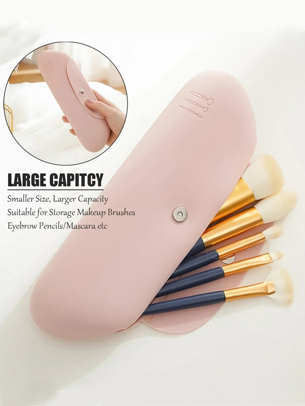 SiliCare Cosmetic Bag | Waterproof & Practical | With Magnetic Closure | Soft Silicone