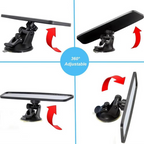 Universal High-Clarity Learner’s Rearview Mirror with Strong Suction Cup