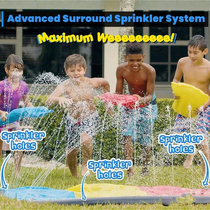 AquaRush Water Slide | Inflatable Water Slide with Sprinkler Function | For Garden & Outdoor | Summer Fun for Kids