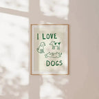 I Love Dogs Wall Art