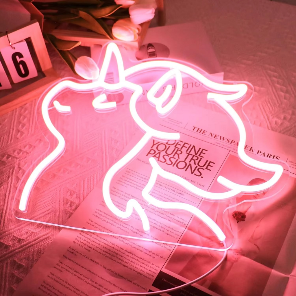 Charming Unicorn LED Neon Light – Adjustable Brightness for Perfect Room Ambiance