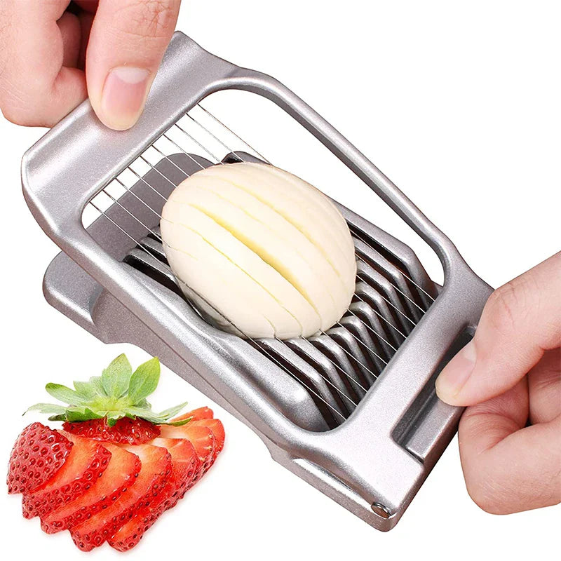 Egg Slicer SchnittMeister | Stainless Steel Cutting Wires | For Egg, Cheese & Mushrooms | Robust Aluminum Housing