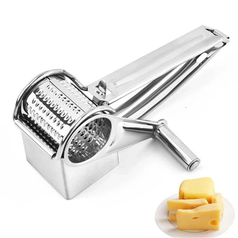 Rotary kitchen grater for cheese, nuts, and chocolate