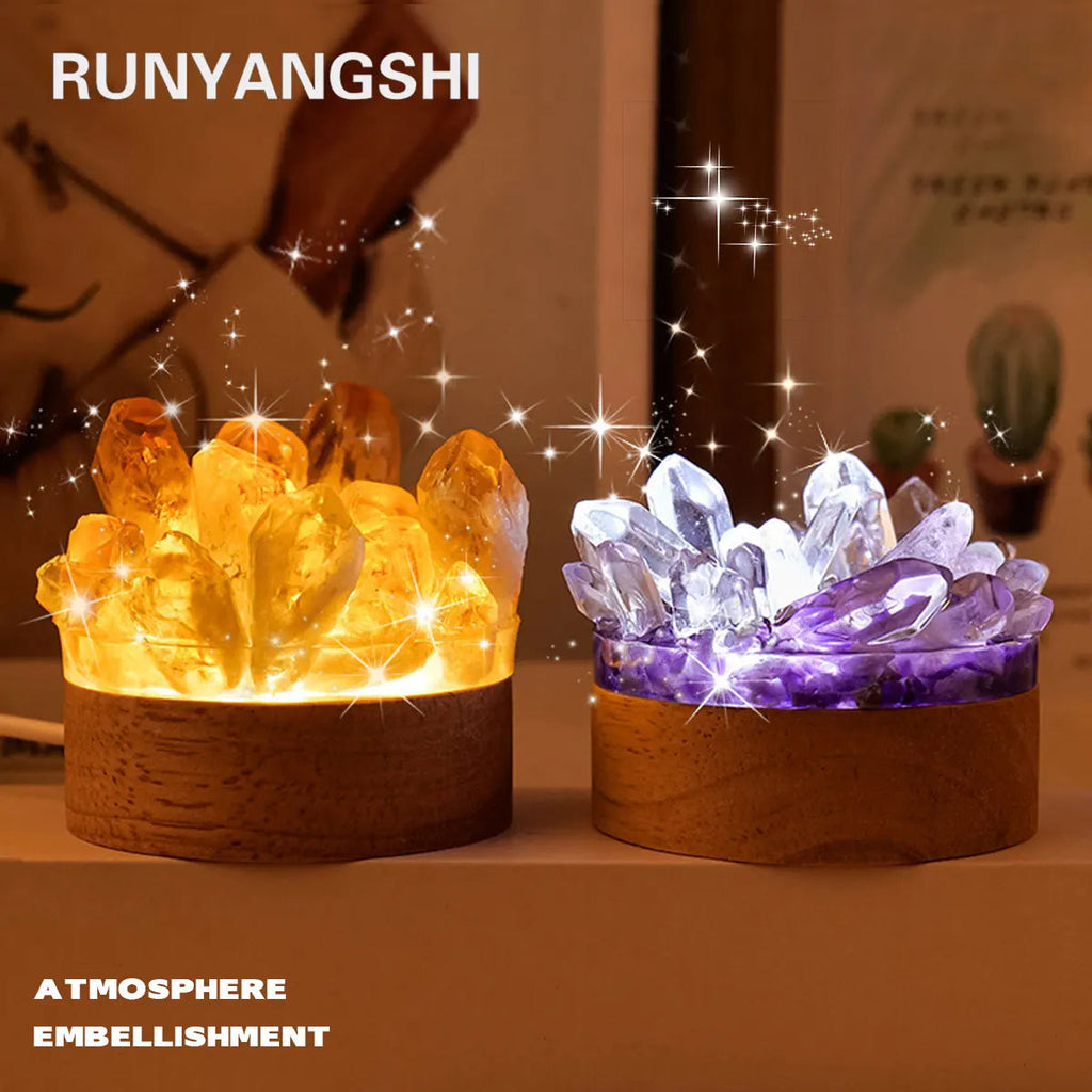 Crystal lamp natural stone | Handmade | Feng Shui & wellness decor | 150–200 g