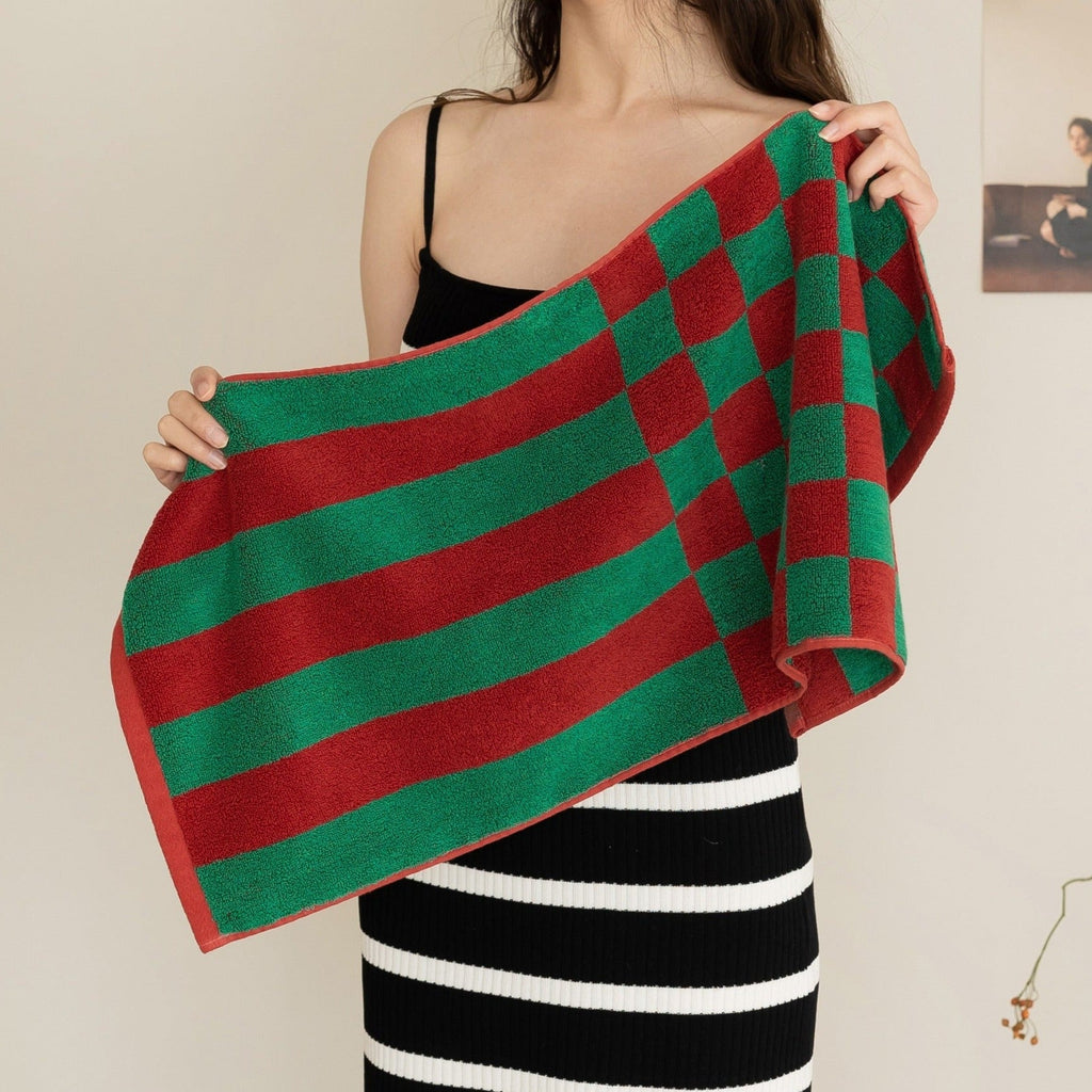 Checkered Cotton Towel - 2 Colours