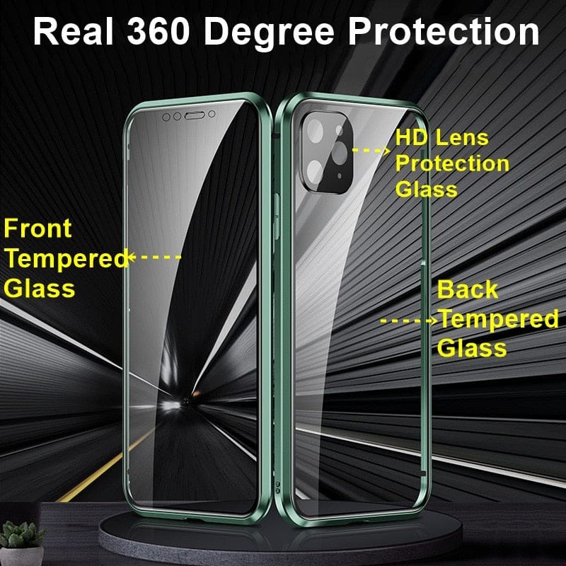 Metal case with lens protection