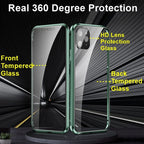 Metal case with lens protection