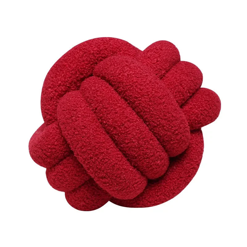 Boucle Rope Knot Ball Cushion