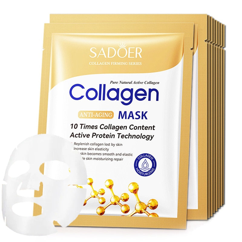 10 pieces collagen face mask
