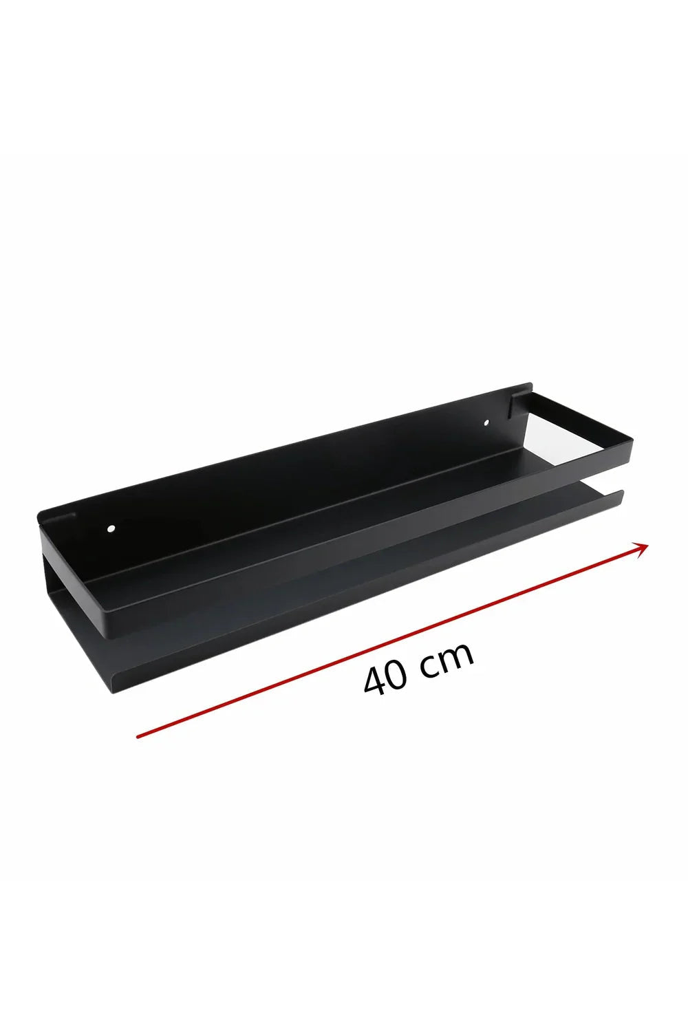 Modern black floating shelves