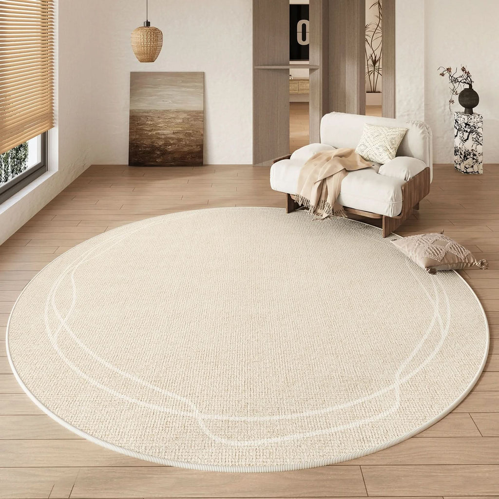 Wabi Sabi Round Rug Waterproof Non-Slip for Living Room Bedroom
