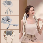 Wireless Neck and Shoulder Massager with Deep-Kneading for Back and Cervical Relief