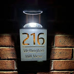 Solar House Address Sign Light