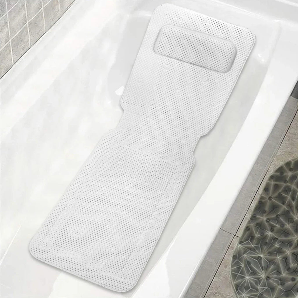 HydroComfort Non-Slip Bathtub Mat with Pillow