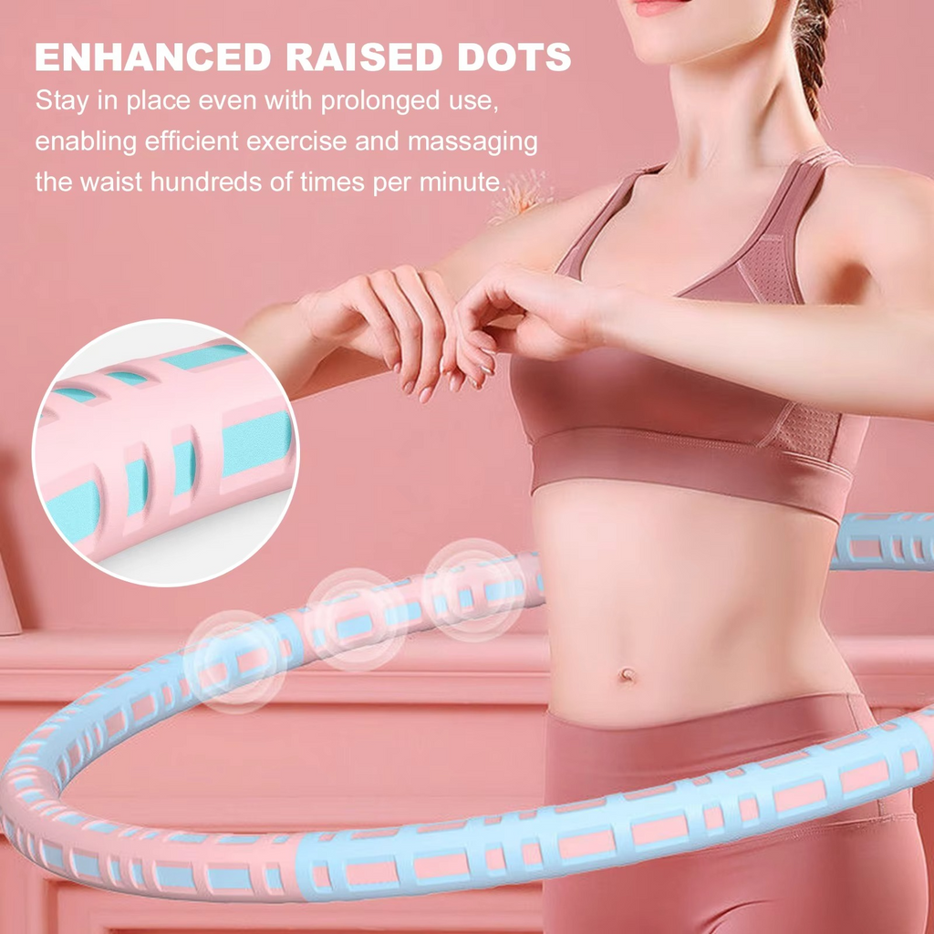 Detachable Stainless Steel Weighted Fitness Hoop for Full Body Exercise