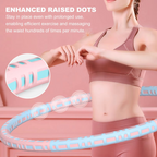 Detachable Stainless Steel Weighted Fitness Hoop for Full Body Exercise