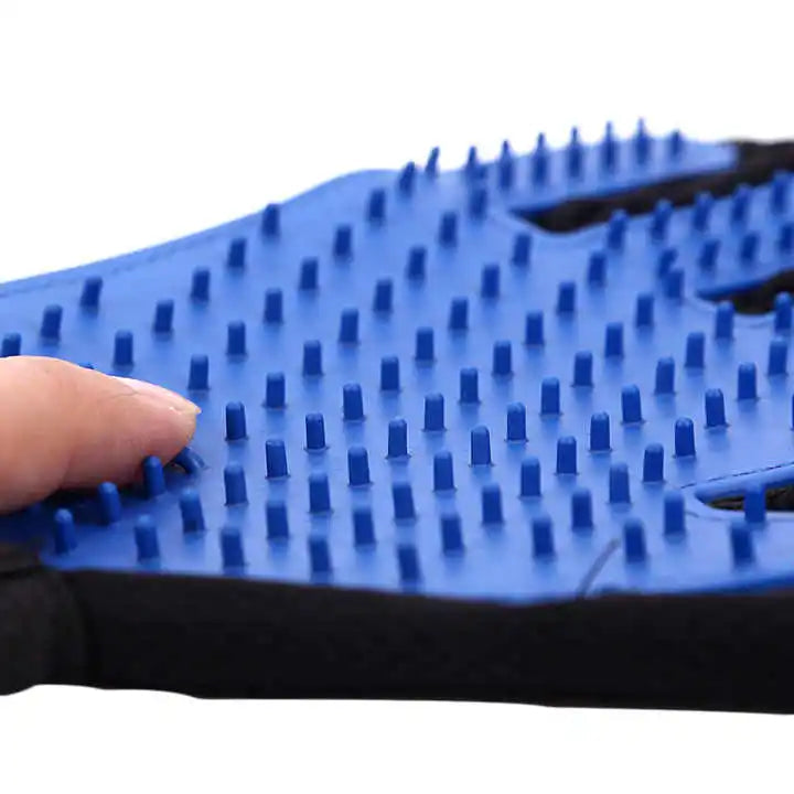 Fur Care Glove PawLiss TouchGlove | 5-Finger Massage Glove for Dogs & Cats | 23.2×17.2 cm | TPR & Mesh | Left or Right