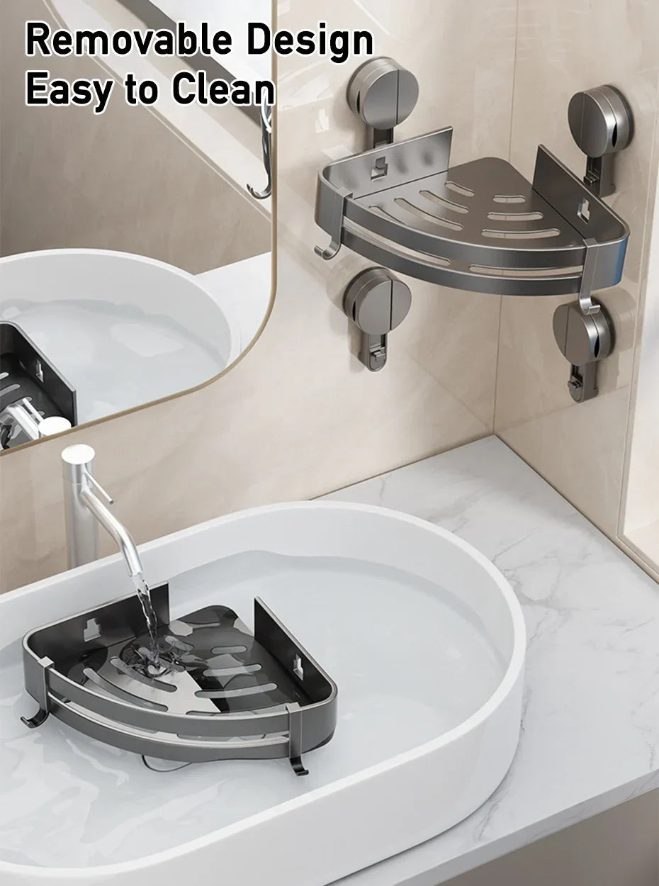 AquaGrip – Luxury Suction Cup Bath Shelf without Drilling