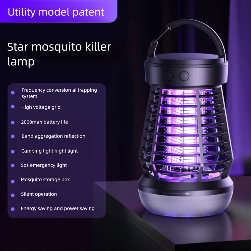 Mosquito lamp Lumava Pro | 4-in-1 Camping light with insect killer & SOS function | Rechargeable with USB-C & 2000 mAh battery
