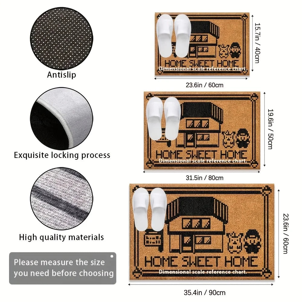 Lightweight Washable Doormat Welcome Mat Carpet Bedroom Living Room