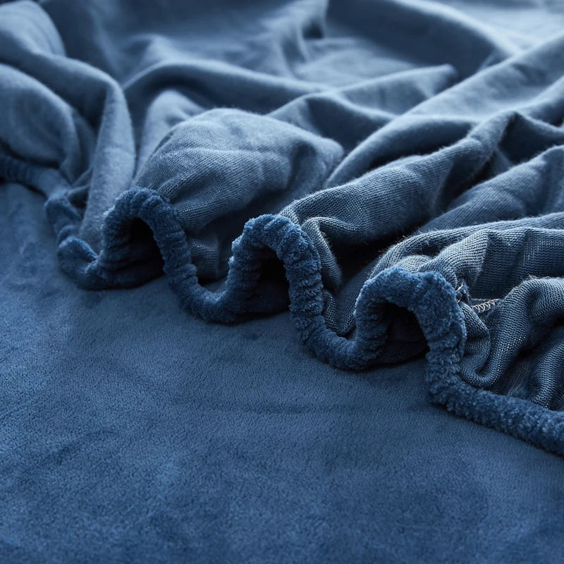 Fitted Sheet Velura | Stretch Velvet | Soft & Warm | Mattress Protector for Winter
