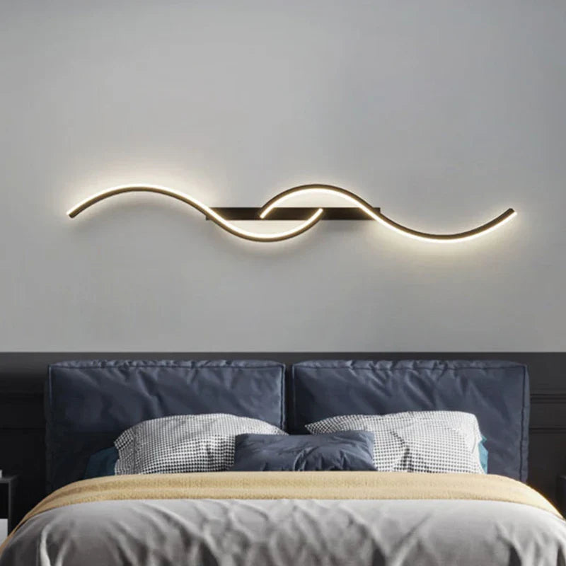 LumiStripes | Modern LED Wall Lamp | Minimalist Wall Lamp in Stripe Design | Indoor Lighting for Bedroom & Living Room