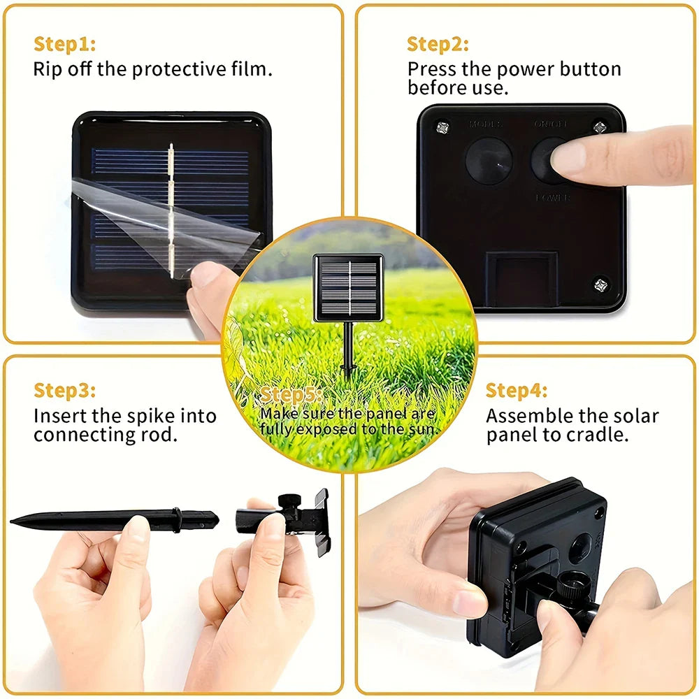 LED Solar String Lights SolaLuma | Waterproof IP44 | For Garden, Terrace & Camping | Automatic Lighting