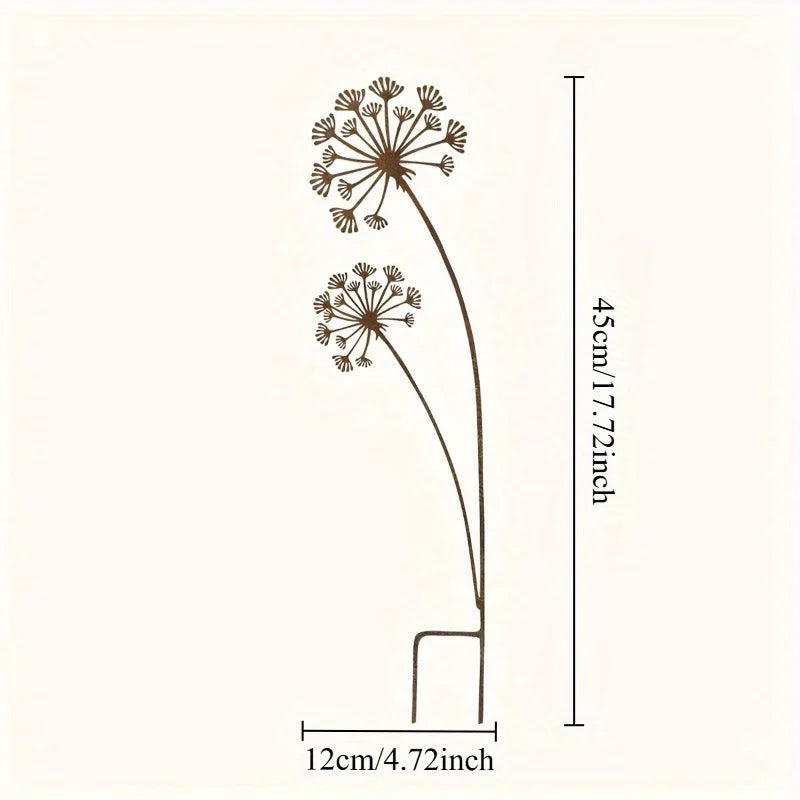 Florandis Metal Garden Stake Flower | Decorative Stake for Balcony, Bed & Plant Pot | Weatherproof & Detailed