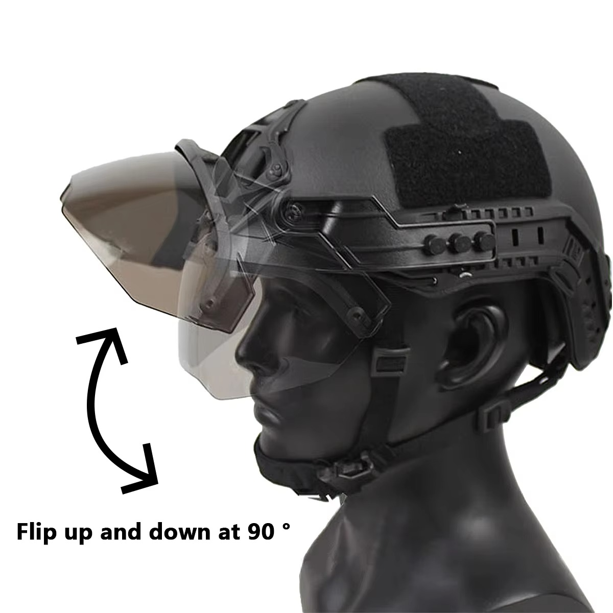 Adjustable Tactical Helmet with Anti-Fog Detachable Goggles