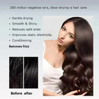 Ion Hair Dryer | 200 Million Negative Ions | Intelligent Temperature Control | 110,000 RPM