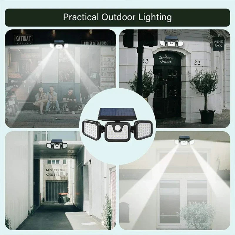 Power Save Motion Activated Outdoor Solar Lamp
