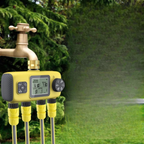 4-Zone Smart Irrigation Valve System with LCD Screen and IPX7 Waterproofing