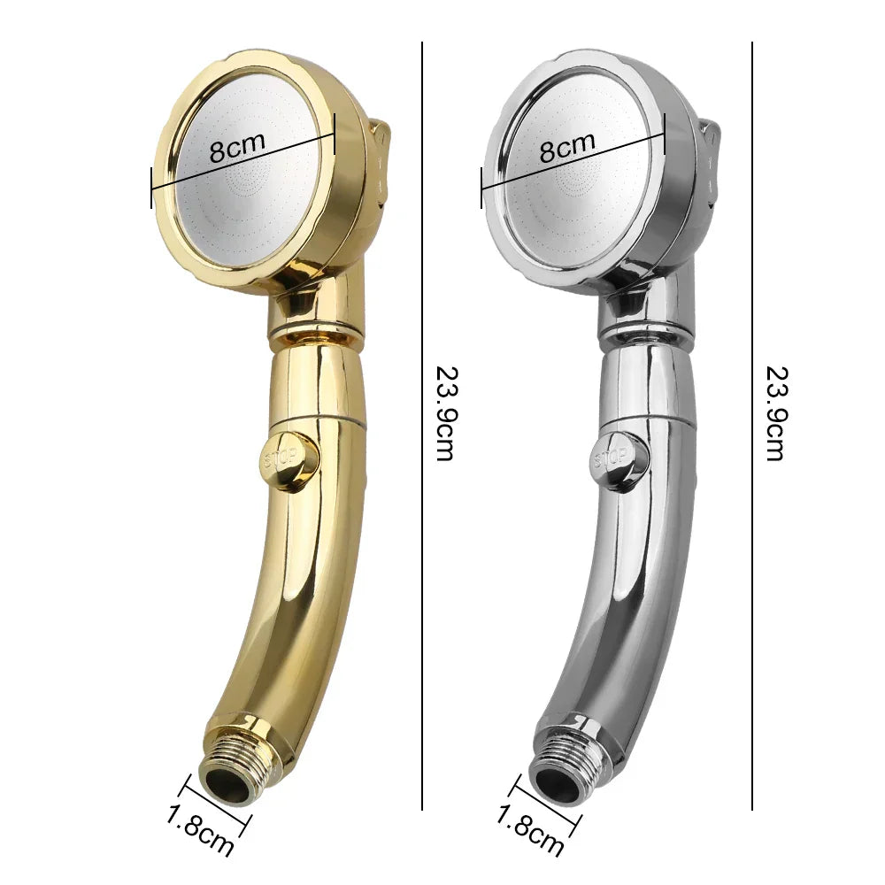 Rotatable handheld showerhead with 3 spray types
