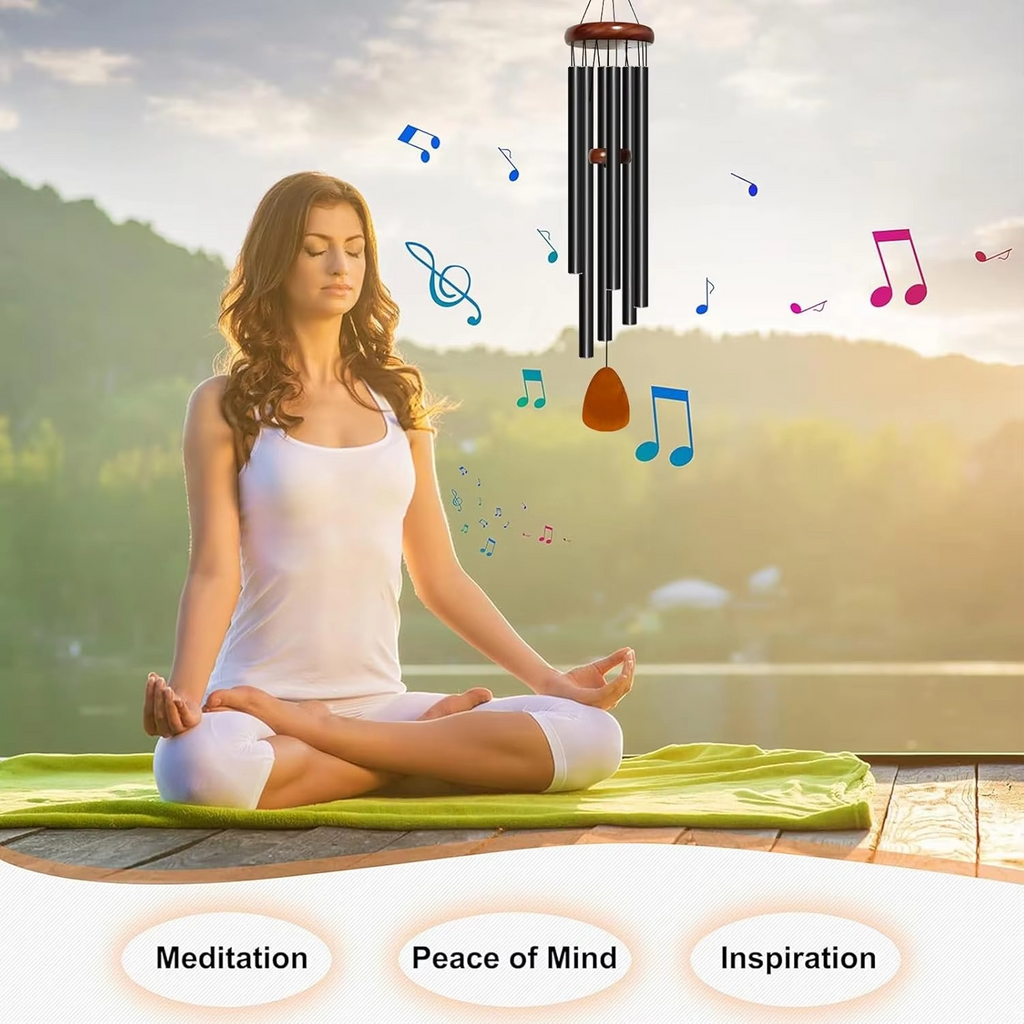 Enchanting Aluminum & Wood Garden Wind Chimes