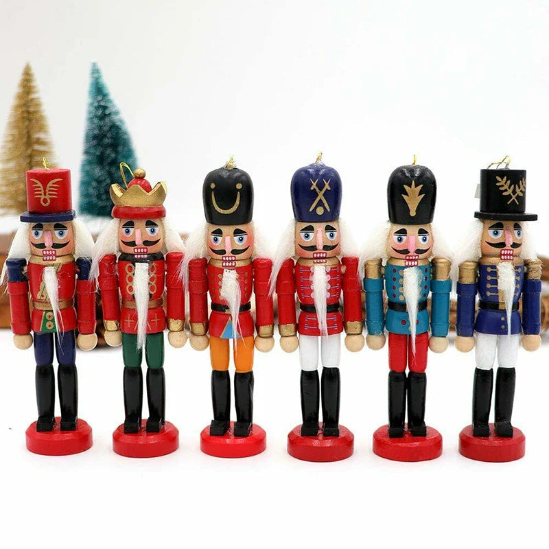 HoutPracht | Set of 6 Mini Nutcracker Ornaments