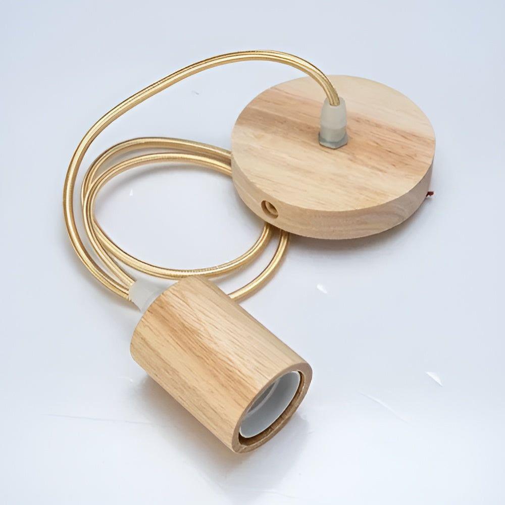 Handcrafted wooden pendant lamp with a naturally warm aura and timeless charm