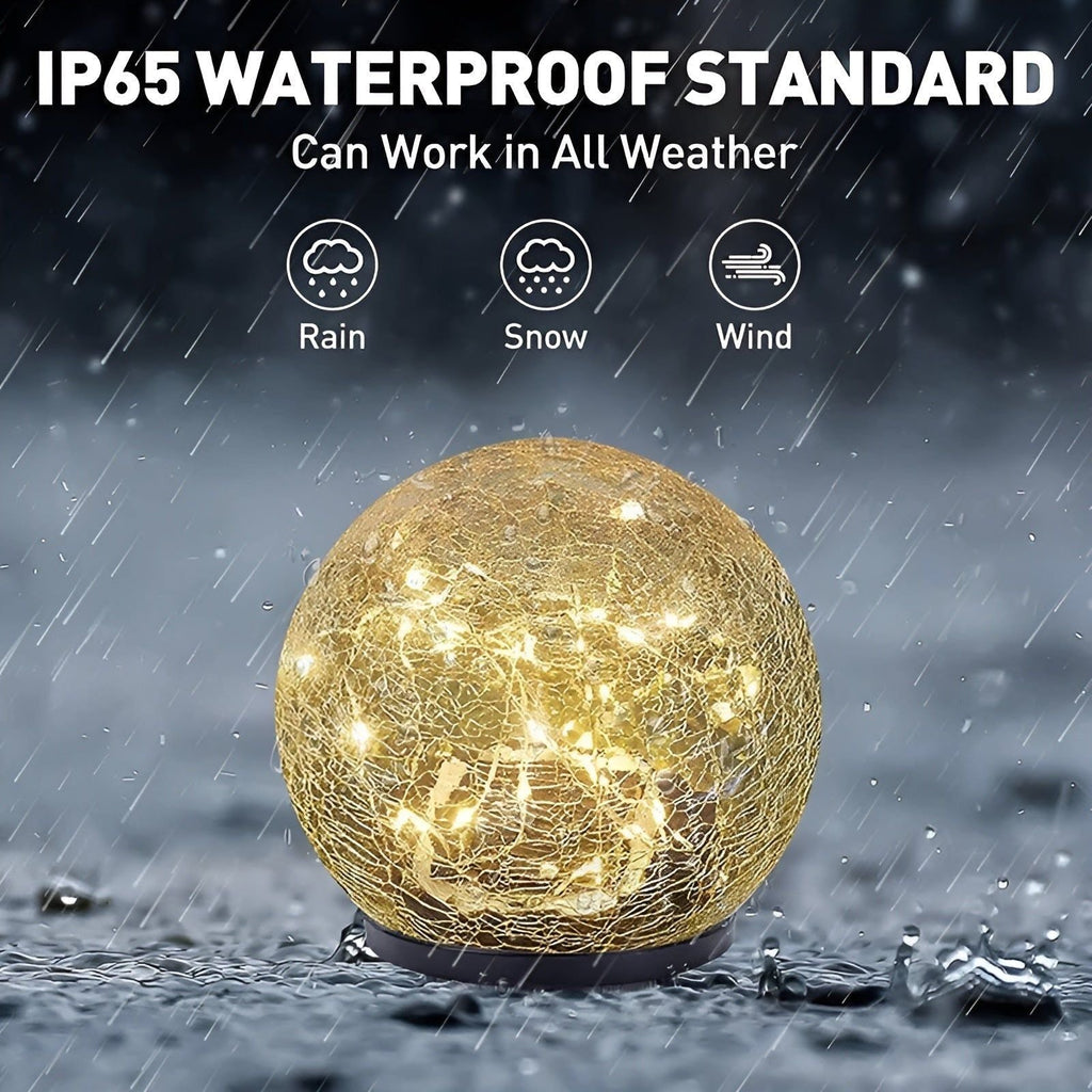Lumora Solar Garden Light | Warm White LED Light | Automatic & IP65 Waterproof | Broken Glass Design