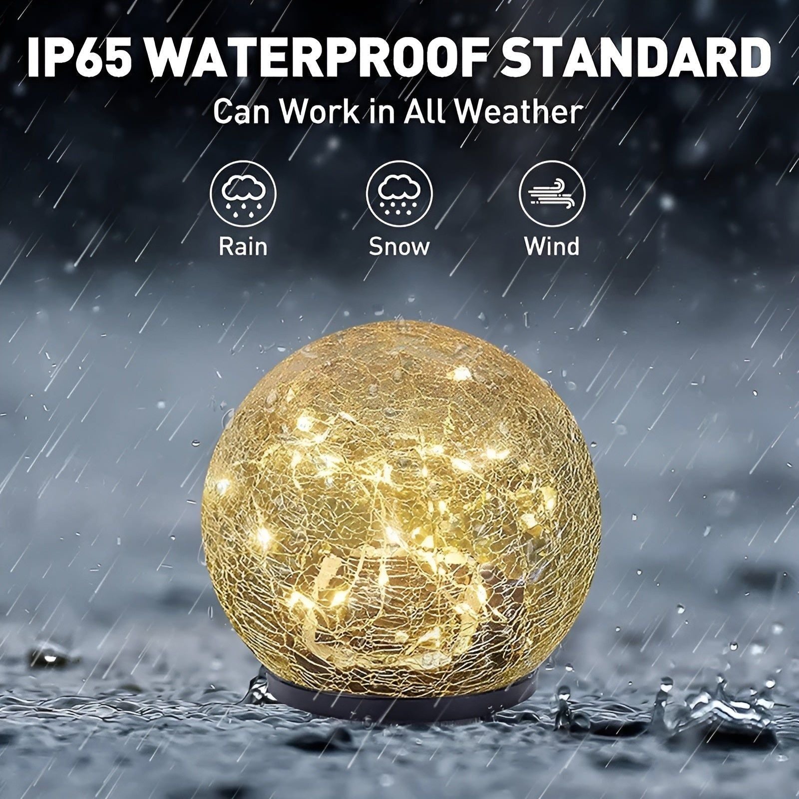 Lumora Solar Garden Light | Warm White LED Light | Automatic & IP65 Waterproof | Broken Glass Design
