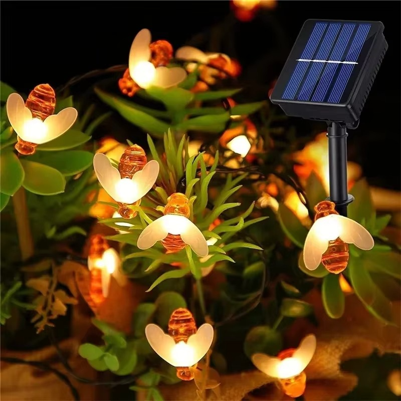 Enchanting Solar-Powered Bee String Lights with Multiple Modes
