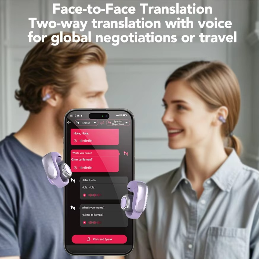 XF28 Open-Ear True Wireless Translation Earbuds with ASMR Features
