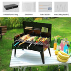 Foldable steel garden barbecue for camping & garden
