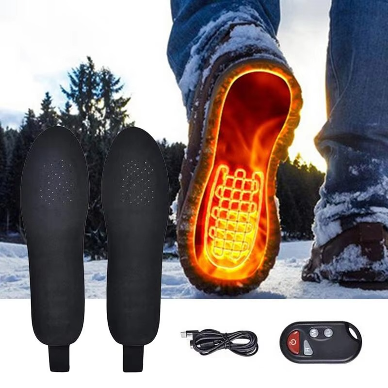 USB Rechargeable 3-Mode Adjustable Heated Insoles for Outdoor Activities