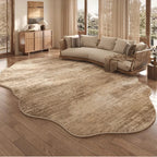 Irregular Plush Rug Light Luxury Washable for Bedroom and Living Room