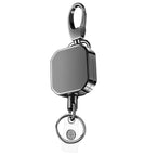 Metal Retractable Carabiner Keychain with Steel Cord – Safety Reel 71.8 cm