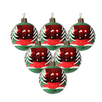 Elegant Snowflake Christmas Baubles Set – High-quality Christmas ornaments in red, white and gold, perfect for festive tree decoration at Christmas