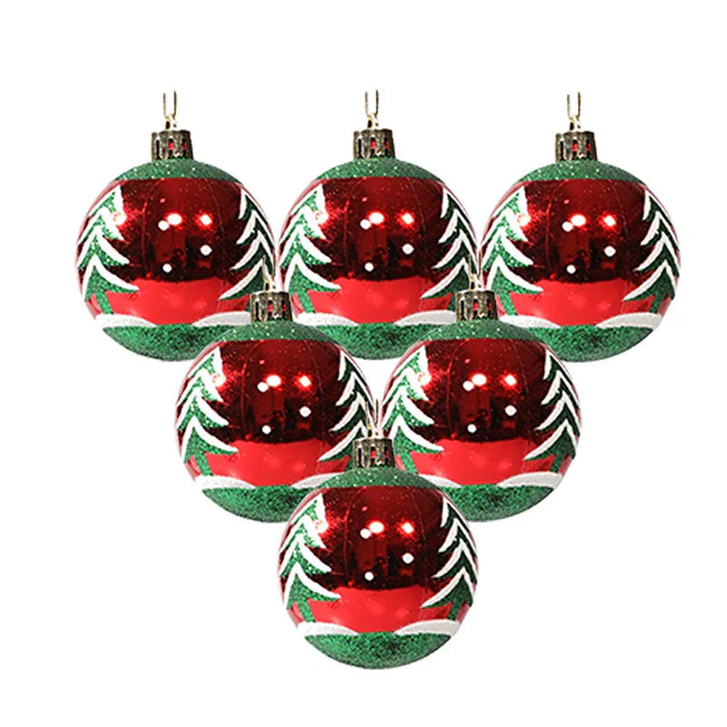 Elegant Snowflake Christmas Baubles Set – High-quality Christmas ornaments in red, white and gold, perfect for festive tree decoration at Christmas