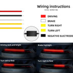 Carbon Fiber Car LED Spoiler Light Strip